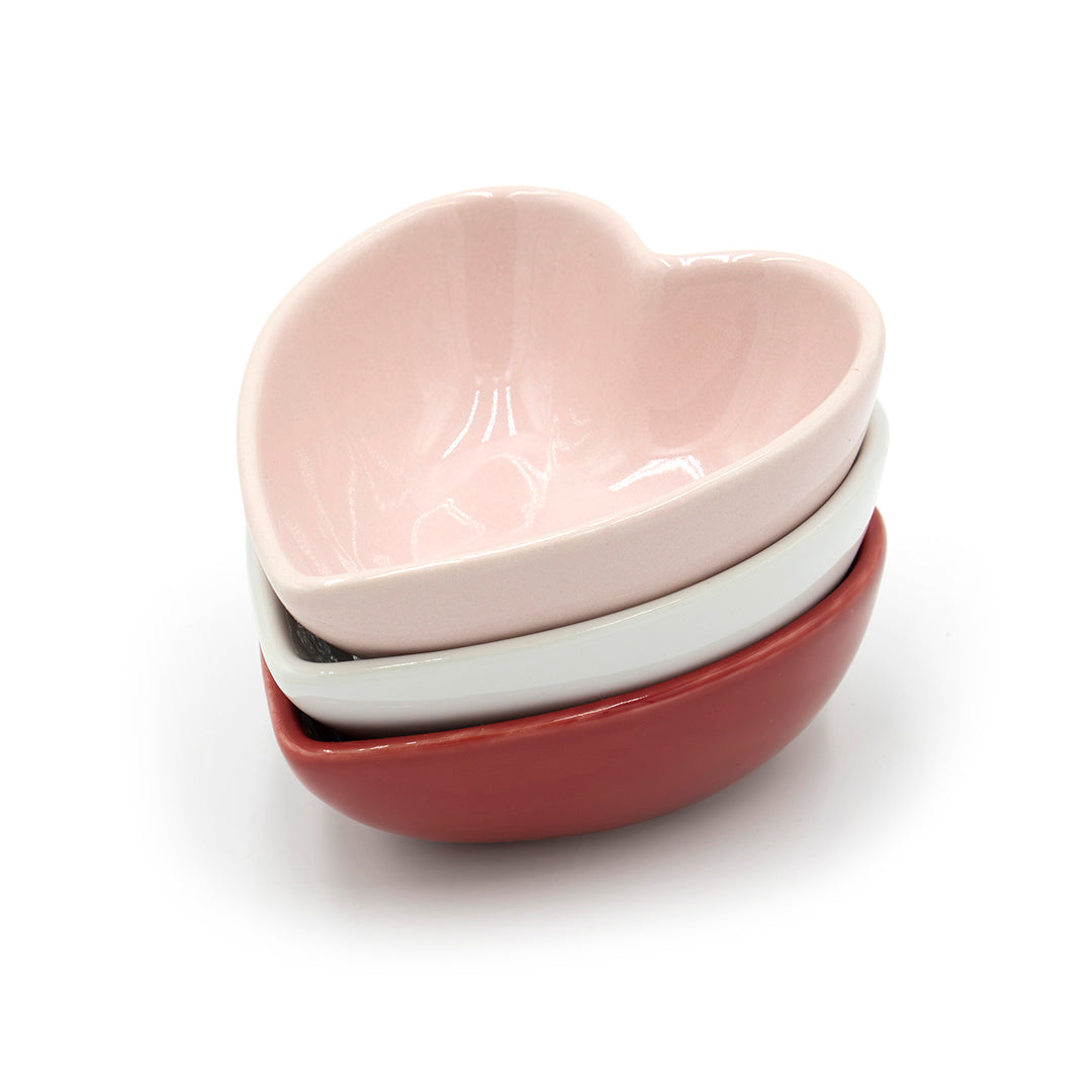 Heart Bowl Set Stacked